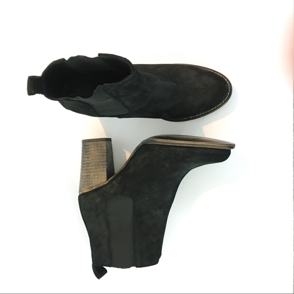 Firth Black Suede Leather Booties Size 38/8
